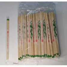 100 Par Palitos Hashi Descartável De Bambú Sushi Sashimi 