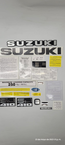 Suzuki Sj410 Calcomanas Y Emblemas Cinta 3m Foto 2