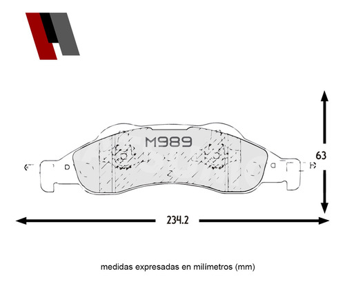 Pastillas De Freno Delantera Ford Expedition 5.4 2003-2006 Foto 3