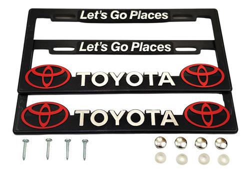 Porta Placas Toyota Auto Camioneta Camion Marcos Logo Kit  Foto 3