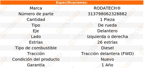 (1) Maza Rueda Del Izq/der Topaz 2.0l 4 Cil Fwd 84/86 Foto 5