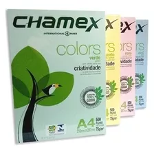 Papel Fotocopia Chamex Color - Celeste Caja X 10 Resmas