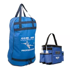 Conjunto Fardamento Com Bolsa Massagista Medio Bolsa Futebol Profissional 3 Jogos Uniformes Azul