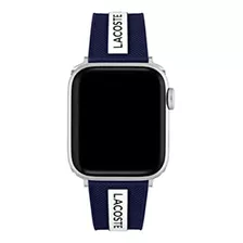 Malla Lacoste Original Para Apple Watch 42/44mm Azul- Blanco
