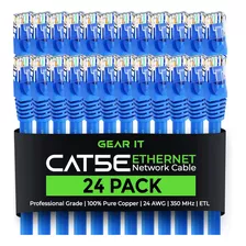 Cable De Conexión Ethernet Cat5e Gearit, Paquete De 24, 10 P