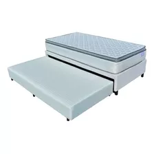 Sommier Plaza Y Media Cama Nido Doble 90x190 Colchon Inducol