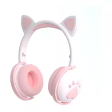 Audífonos Bluetooth Inalámbricos Macaron Con Oreja De Gato