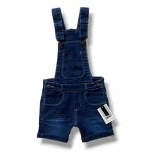 Jardineira Macacão Short Infantil Masculina 1 A 8 Anos