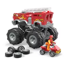 Mega Construx Hot Wheels 5 Alarm Monster Truck Atv Cantidad De Piezas 279