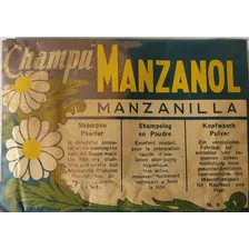 Antiguo Champu Manzanol Manzanilla Fabricación Chile (ff316