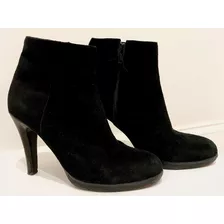 Botas Botitas Taco Fino Medio Mujer Dama Negras Negro 38