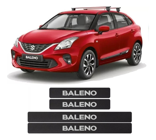 Sticker Cubre Estribos Fibra Carbon Para Suzuki Baleno Foto 2