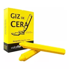 Giz De Cera Amarelo Caixa Com 12 Peças - Giz- Vulcaflex