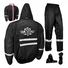 Traje Impermeable Chaqueta Moto Siliconado 4 Piezas Dama