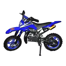 Mini Motocross Trilha 49cc Partida Elétrica Bz Azul Gasolina
