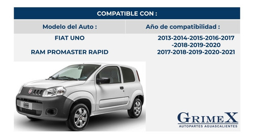 Espejo Fiat Uno 2013-14-15-16-17-18-19-2020 Man Corrug Ore Foto 3