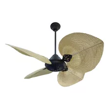 Ventilador De Techo Windlux Modelo Sheli C/ Palas De Rattan