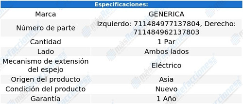 Par Espejos Elect Gmc Acadia 07-12 Generica Foto 2