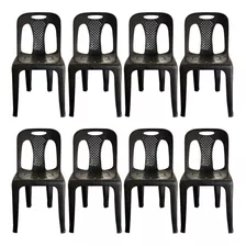 8 Cadeiras Plástica Reforçada Festa Lazer Evento Locação