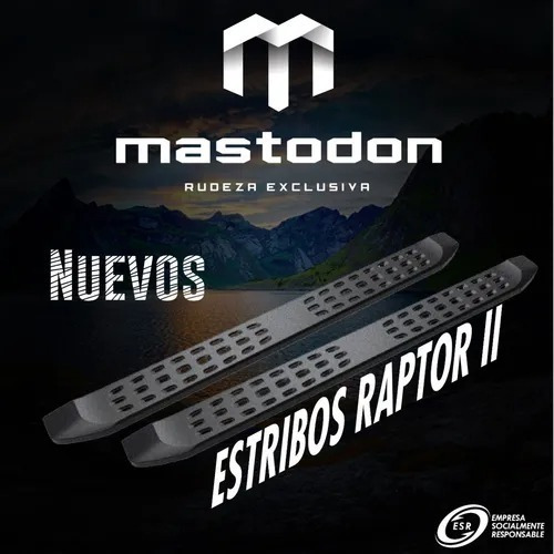 Estribos Raptor 2 Nissan Np300 Frontier 16-22+ Crew Mastodon Foto 2