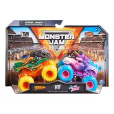 Pack 2 Monster Jam Carro Monstro Em Metal 1/64 Spin Master
