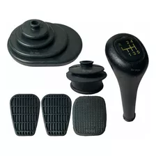 Kit Manopla Alavanca Cambio Coifa Guarda Pó Pedal Mb 608 708