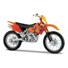 Miniatura De Moto 1:18 Cross Maisto Coleção Ferro Cor Ktm 525sx Laranja