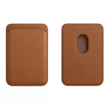 Tarjetero Cellbox Magnético De Cuero Para iPhone 12 / 13 / 14 / 15 - Compatible Con Magsafe - Color Café
