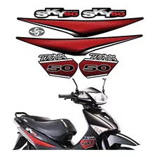 Kit Adesivos Traxx Sky 50 Preta Completo