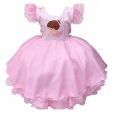 Vestido Bailarina Infantil Rosa Bebe 1 Ao 4