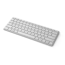 Teclado Bluetooth Microsoft Designer Compact Qwerty Español Latinoamérica Color Glaciar