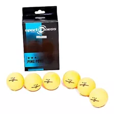 6 Pelotas Para Ping Pong Sport Fitness 40 Mm 3 Extrellas