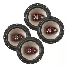 Juego De 4 Parlantes Auto Bravox 6 Polegadas Triaxial B3x6