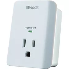 Woods 41008 Protector Contra Sobretensiones Una Toma De Corr