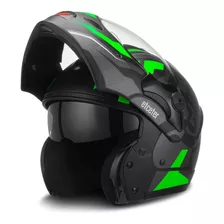 Capacete Escamoteável Captiva Stronger Faster Fosco Etceter Cor Verde Tamanho Do Capacete 56