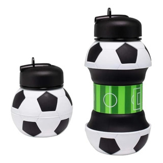 Garrafa De Água Infantil Bola De Futebol Dobrável 550ml