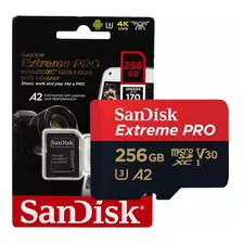 Microsd Uhs-i Sandisk Extreme Pro 256gb Original Lacrado Nf