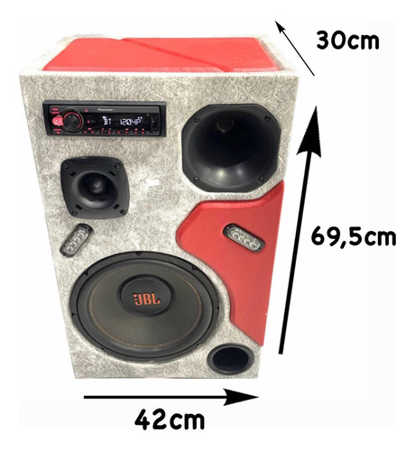 Caixa Bob Residencial Falante 6x9 Pol Radio Mp3 Para Festas