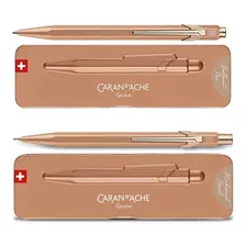 Caneta + Lapiseira 0,7 Mm Caran D'ache 849 Brut Rose