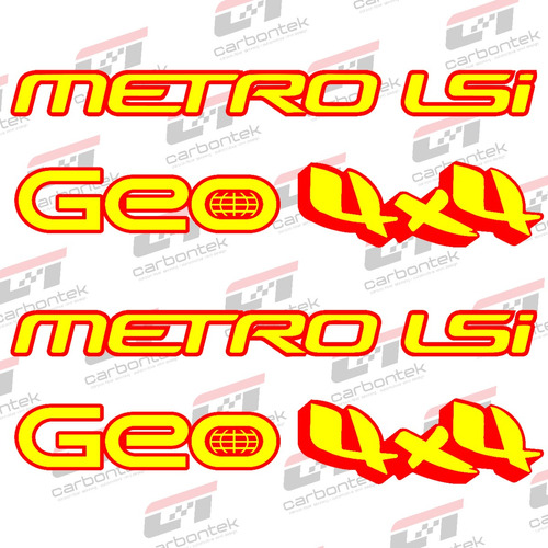 Stickers Calcomana Kit Pack Geo Metro 4x4 Lsi Vinil Relieve Foto 9
