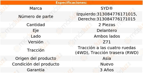 Kit Mazas Del Gmc Canyon 4wd, Rwd 04/12 Syd Foto 2