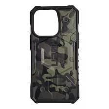 Carcasa iPhone 14 Pro Camuflaje Verde Y Gris Envio Gratis