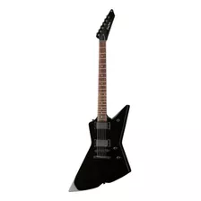 Guitarra Eléctrica Harley Benton Pro Series Ex-84 Modern De Caoba Black Con Diapasón De Ébano