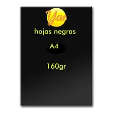 Cartulina Hoja Negra Coloreda Masa A4 160gr X 10.profesional