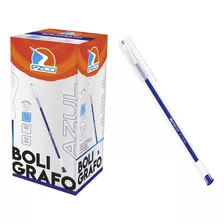 Boligrafo Ezco Birome Lapicera 1 Mm - Azul - Caja X 50 Color Del Exterior Transparente