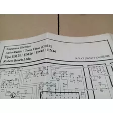 Esquema Elétrico Auto Rádio T. F. Bosch Em25 Em26 En45 En46