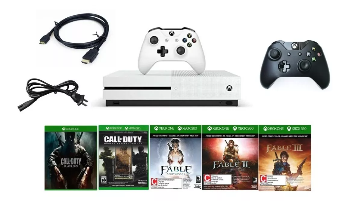 Xbox One S 1tb + 2 Crtl + 7 Juegos