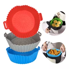 Kit 3 Forma De Silicone Para Airfryer Antiaderente