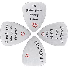 Regalo De 4 Púas De Guitarra Guitarrista, Púas De Gui...