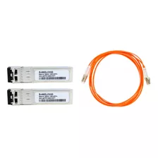 Kit 8x Cabo Conexão Óptico 10g Par Gbic Sfp+ E Cordão Mm 3m